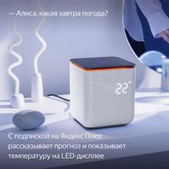 Умная колонка Яндекс Станция Миди (серый)