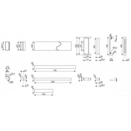 Комплект для рециркуляции Smeg KITF6HOBD