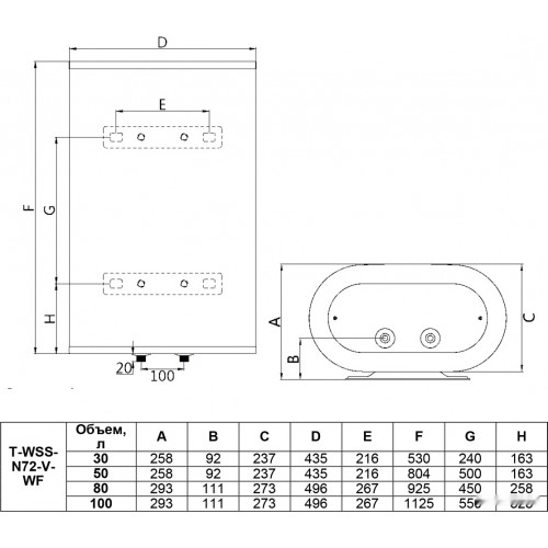 Водонагреватель Timberk Home Intellect T-WSS50-N72-V-WF