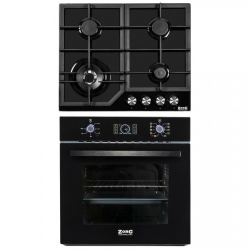 Комплект встраиваемой техники ZorG Technology BE10 LD black + варочная панель ZorG Technology BP6 FDW black