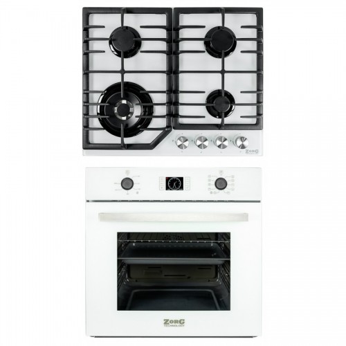 Комплект встраиваемой техники ZorG Technology BE10 LD white + варочная панель ZorG Technology BLC FDW white