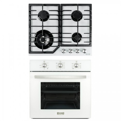 Комплект встраиваемой техники ZorG Technology BE6 white + варочная панель ZorG Technology BLC FDW white