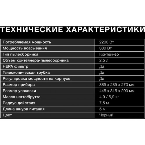 Пылесос Hyundai HYV-C5455