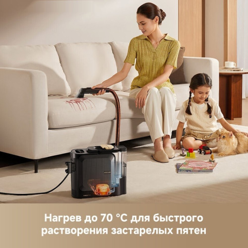 Пылесос Dreame Portable Carpet Spot Cleaner N20 Steam HNR27A (евровилка, черный)