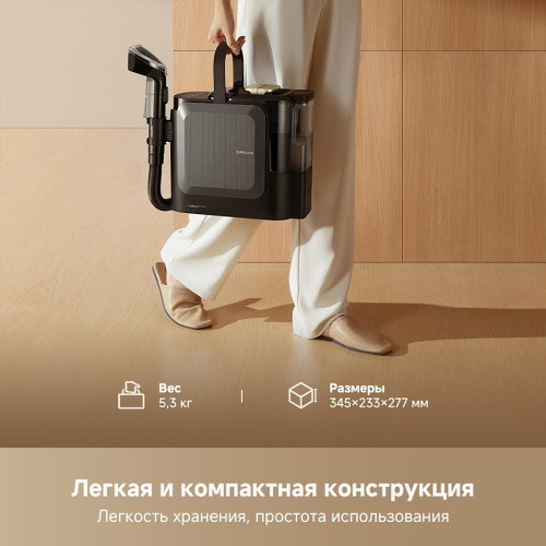 Пылесос Dreame Portable Carpet Spot Cleaner N20 Steam HNR27A (евровилка, черный)