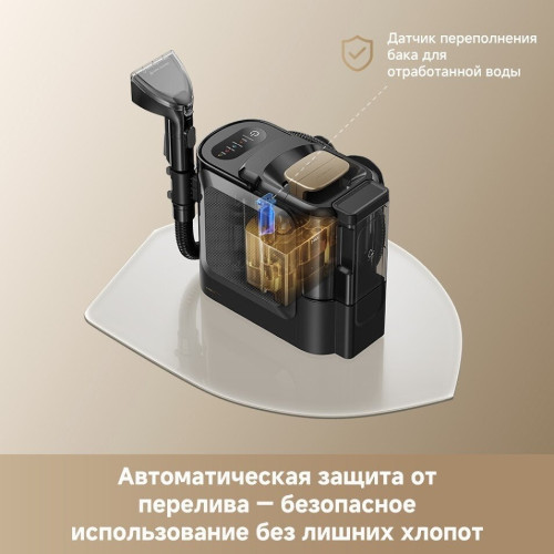 Пылесос Dreame Portable Carpet Spot Cleaner N20 Steam HNR27A (евровилка, черный)