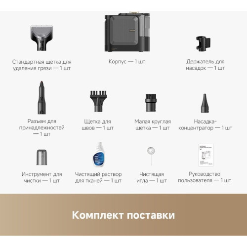 Пылесос Dreame Portable Carpet Spot Cleaner N20 Steam HNR27A (евровилка, черный)