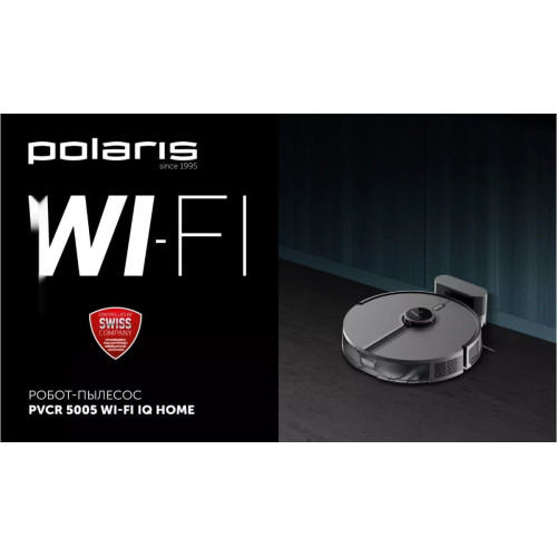 Робот-пылесос Polaris PVCR 5005 Wi-Fi IQ Home (черный)