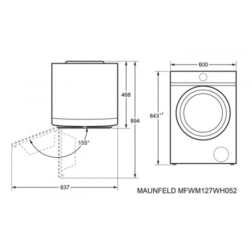 Стиральная машина Maunfeld MFWM127WH052
