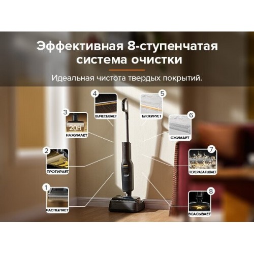 Вертикальный моющий пылесос Roborock F25 WD5M1A (черный)