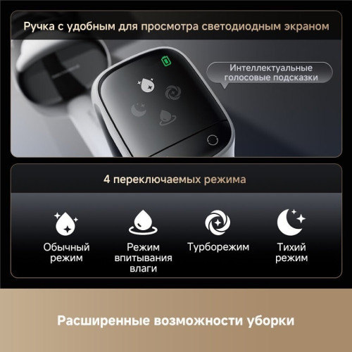 Вертикальный моющий пылесос Dreame G12 Wet and Dry Vacuum HHR32A (евровилка, черный)