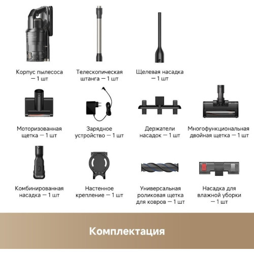 Пылесос Trouver Cordless Vacuum Cleaner G70 Detect V2515 (евровилка, черный)