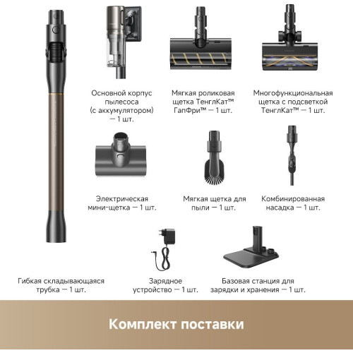 Пылесос Dreame Cordless Vacuum Cleaner Z40 TangleCut Flex VRV62F (евровилка, черный)
