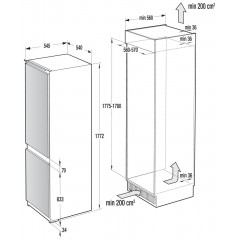 Холодильник с морозильником Gorenje NRKI4182E1