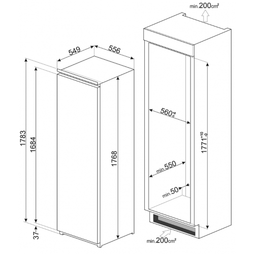 Морозильник Smeg S8F174DNE