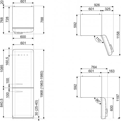 Холодильник Smeg FAB32ROR5