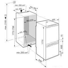 Холодильник с морозильником Liebherr ICe 5103 Pure