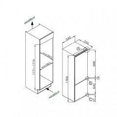 Встраиваемый холодильник Maunfeld MBF177SWGR Inverter