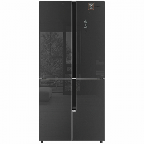 Четырёхдверный холодильник Weissgauff WCD 450 Inox Glass NoFrost Inverter