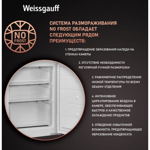 Холодильник Weissgauff WRKI 178 Total NoFrost EcoFresh