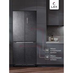 Четырёхдверный холодильник LEX LCD485STGIDBI