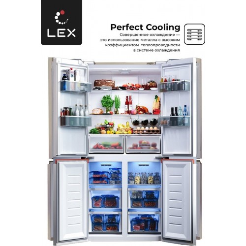 Четырёхдверный холодильник LEX LCD450WOrID