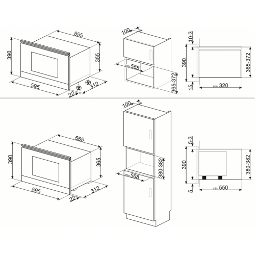 Микроволновая печь Smeg MP122N1