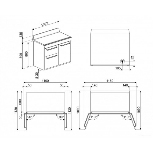 Плита Smeg TR103IBL2