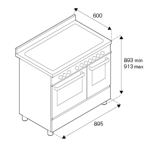 Плита Bertazzoni PRO96L2EROT