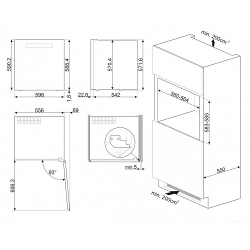 Винный шкаф Smeg CVI629NR3