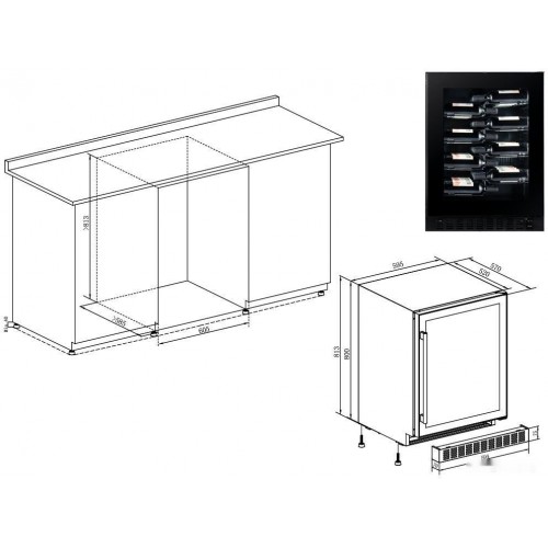 Винный шкаф Temptech CPROX60SRB