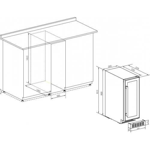 Винный шкаф Temptech PRESX30DB