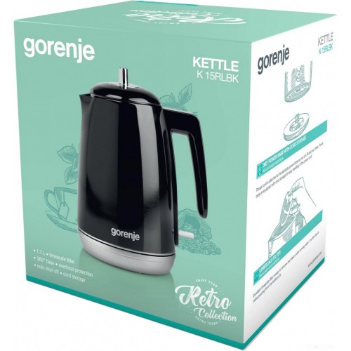 Электрический чайник Gorenje K15RLBK