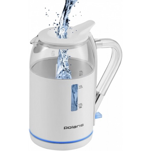 Электрический чайник Polaris PWK 1563CGL Water Way Pro (белый)