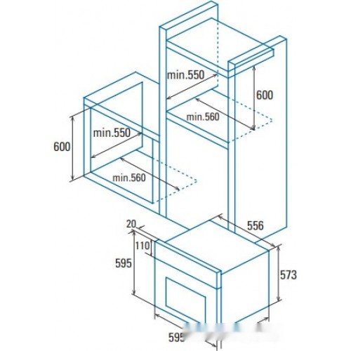 Духовой шкаф CATA MDS 7206 WH