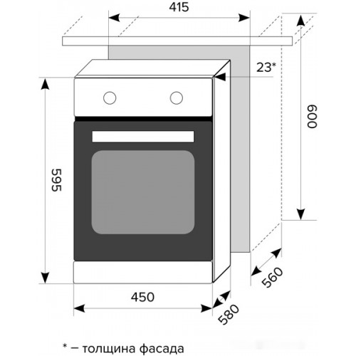 Духовой шкаф LEX EDP 4590 BL Matt Edition