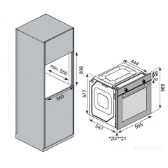 Духовой шкаф Monsher MOE 6026 Argent