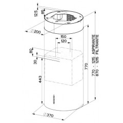 Вытяжка Faber CYLINDRA ISOLA PLUS WH GLOSS A37