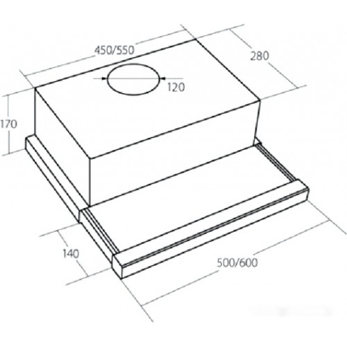 Вытяжка AKPO Light eco glass 60 WK-7 (бежевый)