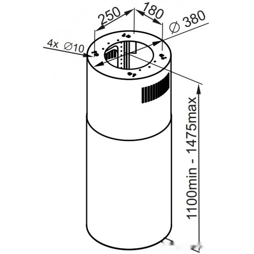 Вытяжка HOMSair Fly 1000PH (черный)