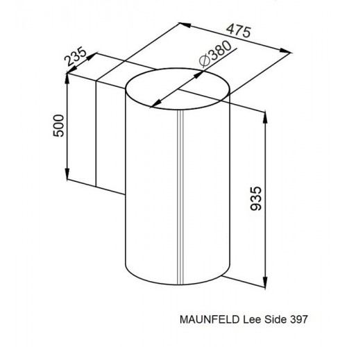 Вытяжка Maunfeld Lee Side 397 чёрный