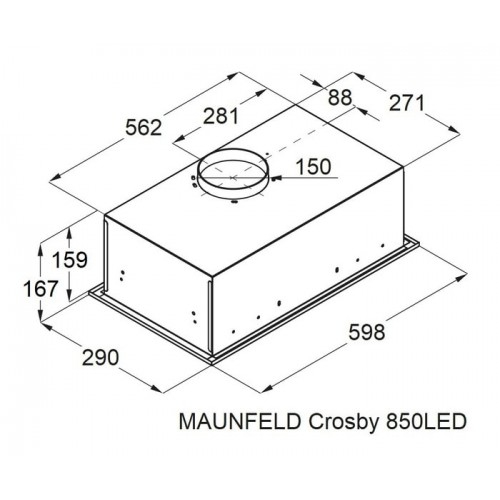 Вытяжка Maunfeld Crosby 850LED чёрный