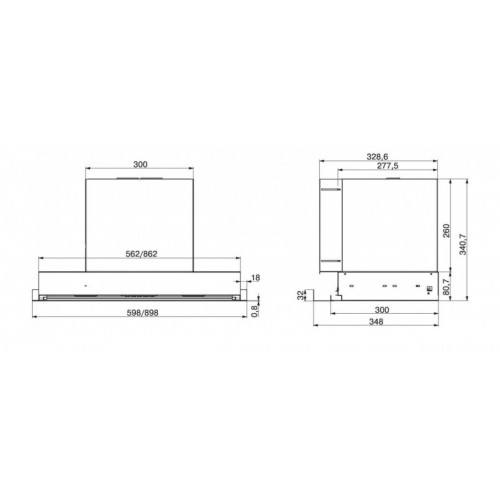 Вытяжка Franke T-Form BK 60 (305.0706.455)