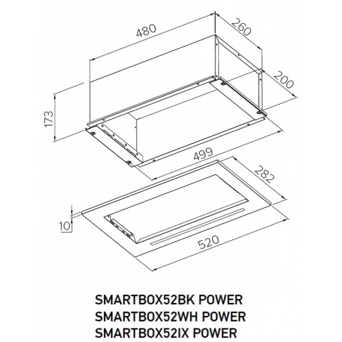 Вытяжка Meferi SMARTBOX52BK Power
