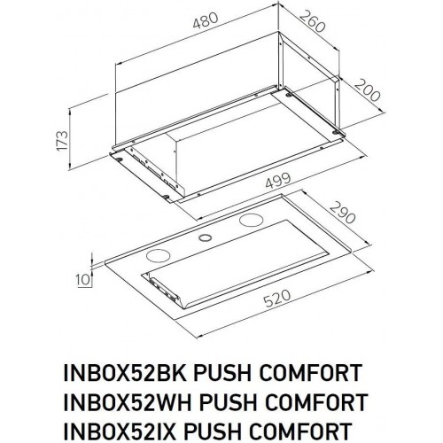 Вытяжка Meferi INBOX52BK Push Comfort