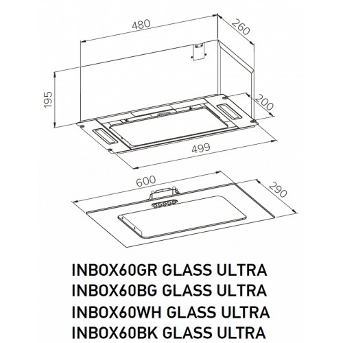 Вытяжка Meferi INBOX60GR Glass Ultra