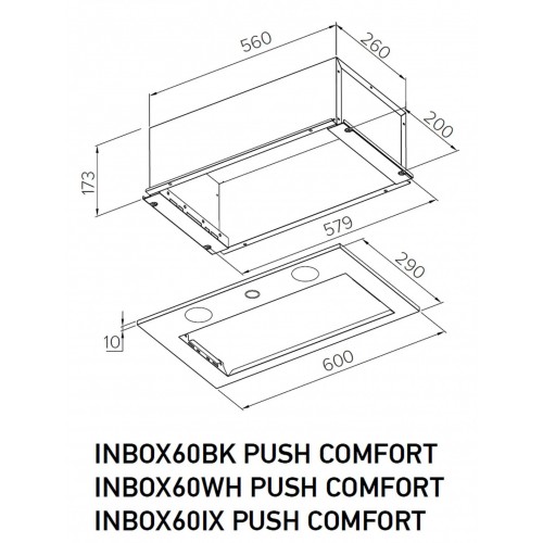Вытяжка Meferi INBOX60IX Push Comfort