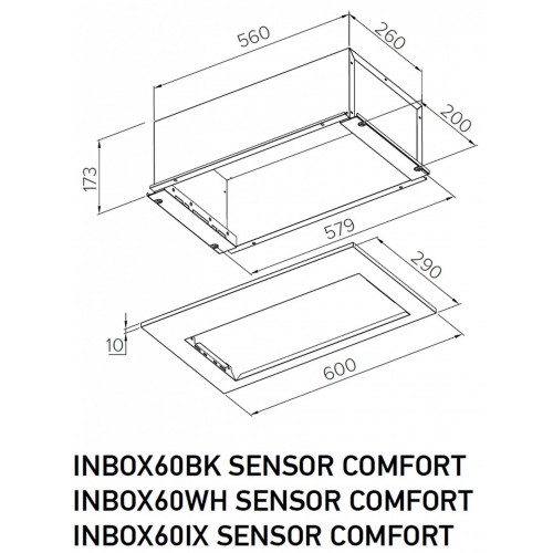Вытяжка Meferi INBOX60WH Sensor Comfort