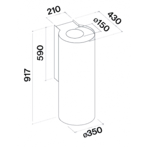 Вытяжка Falmec POLAR EVO WHITE 35 CPON90.E11P2#EUB490F