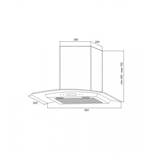 Вытяжка Germes Alt sensor 50 inox